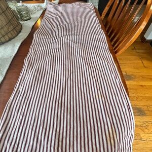 Striped Red and White Table Runner